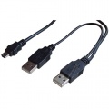 2XUSB-A-TATA/MINI-USB-TATA (5P.) 1,0M USB-Y-CABLU