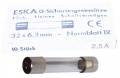 2,5A-F SIGURANTA RAPIDA 6,3X32MM 10BUC - ROHS-