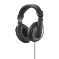 00221782 TV-HEADSET "SHELLTV II", OHRUMSCHLIESSEND, EINSEITIG, LANGES KABEL (6M), SCHWARZ
