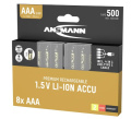 1311-0031 8X MICRO AAA LI-ION AKKU 500MAH INKLUSIVE 4-FACH USB-C LADEKABEL