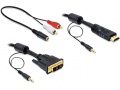 84455 CABLU DVI - HDMI + AUDIO TATA-TATA, 2 M