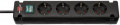 COMFORT-LINE BREMOUNTA 1150650114 PRELUNGITOR 4 PRIZE + INTRERUPATOR, 1,5M, NEGRU