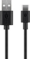 CABLU USB 2.0 A TATA / TATA USB C, NEGRU 0,5M