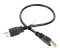 CABLU USB 2.0 A TATA / MAMA, NEGRU, 0,3M