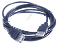 CABLU PRELUNGITOR USB-A 2.0 TATA / MAMA, NEGRU, 1,8M