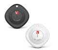 32131 2ER SET IOS BLUETOOTH TRACKER INKL. SCHLÜSSELRING UND BATTERIE, SCHWARZ + WEISS