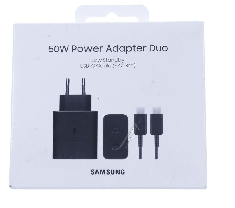 EP-T5020XBEGEU SAMSUNG SCHNELLLADEGERÄT 2XUSB-C 50W+USB-C KABEL 1,8M SCHWARZ