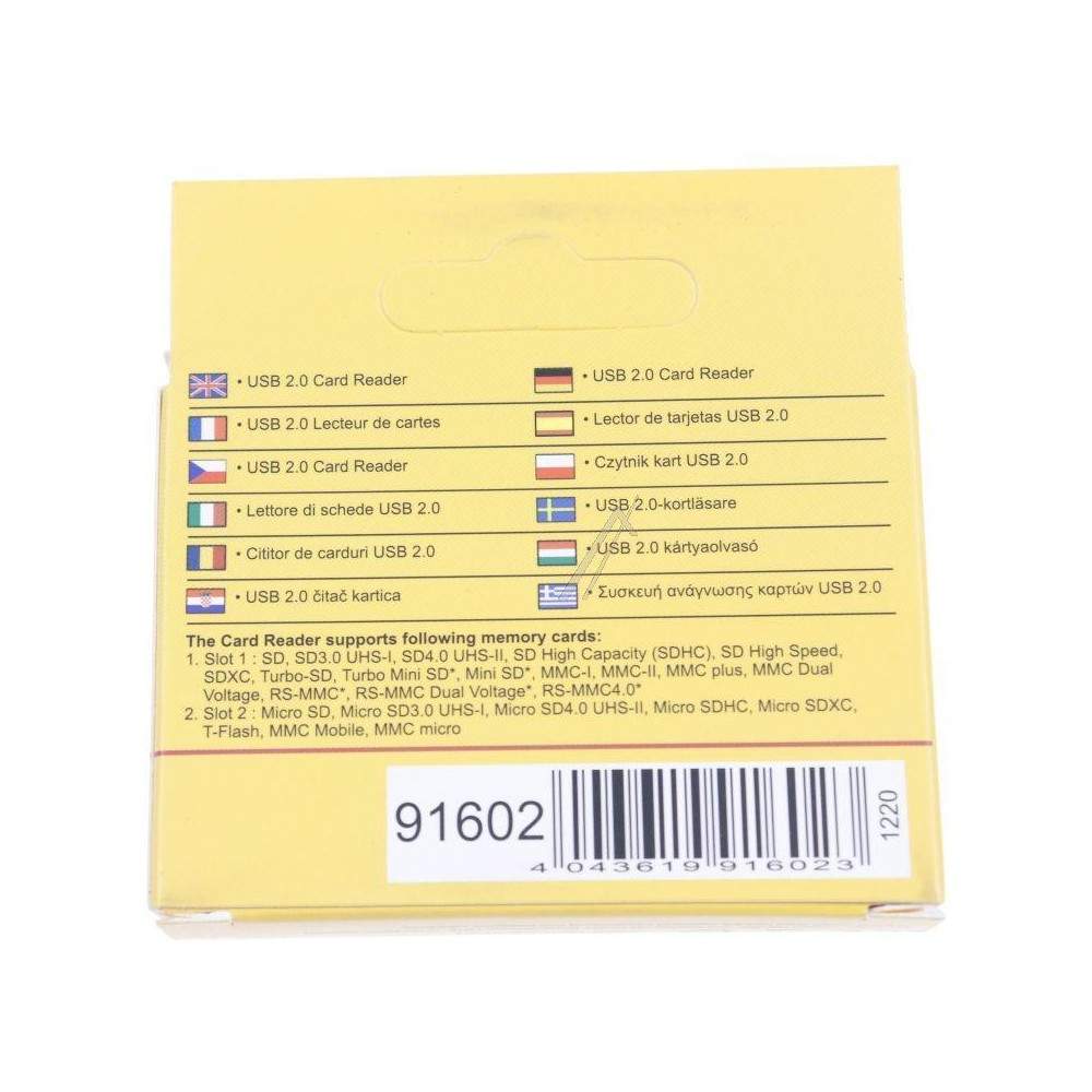 91602 MINI USB 2.0 CARD READER CU SD SI MICRO SD SLOT